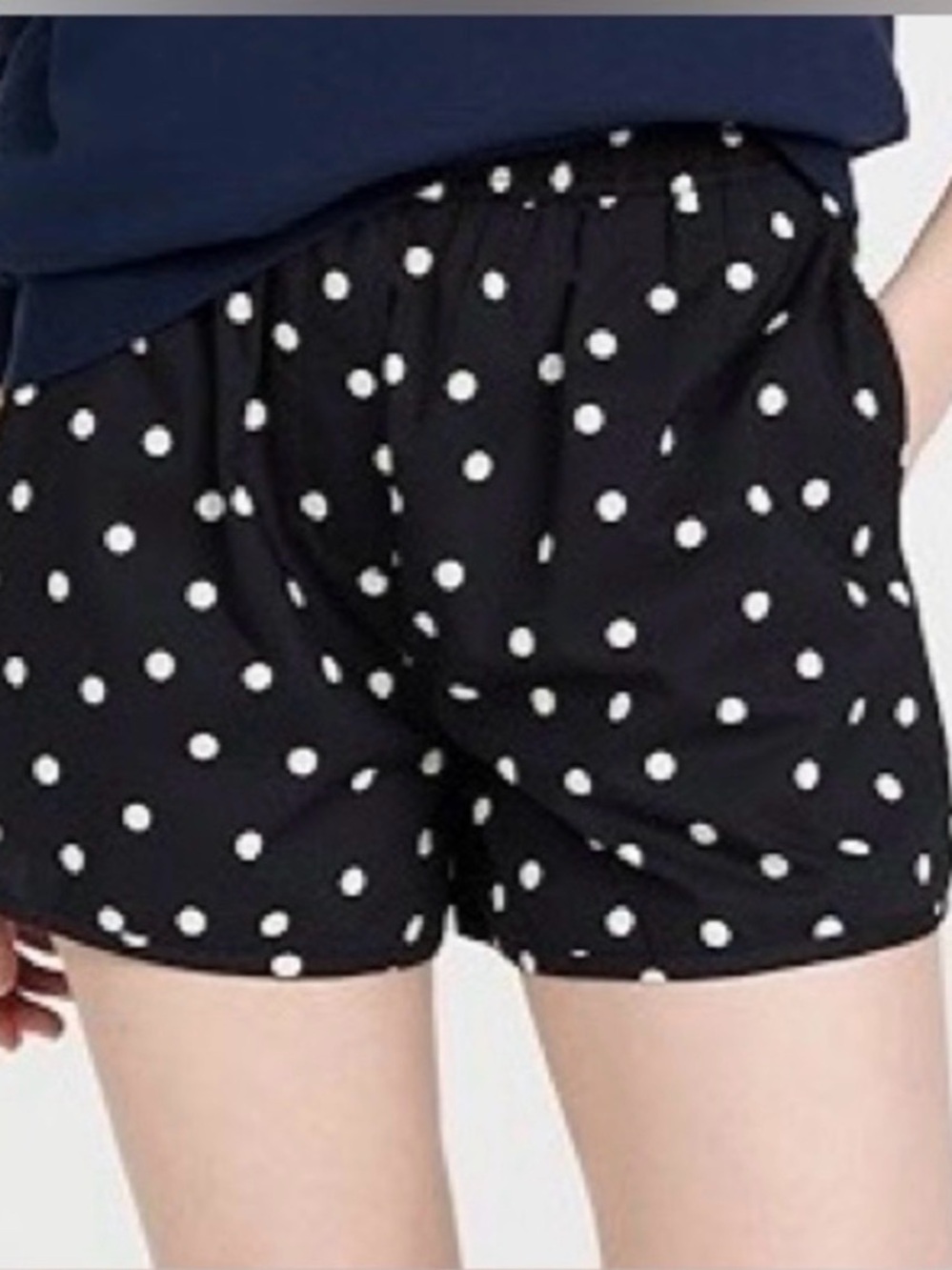 Clare V Polka Dot Elastic Waist Shorts MEDIUM